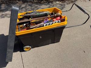 Rolling Tool Box With Assorted Hand Tools