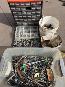 Assorted Hardware Fasteners - Nuts & Bolts, Screws, Washers & Fittings