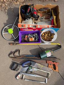 Assorted Tools including Propane Torch and Measure Master by Rolatape