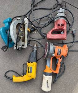 Makita 5740NB Circular Saw & Milwaukee 5598 Hammer Drill & DeWalt 7.2A Hammer Drill