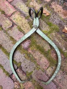 Large Ice Block Tongs - Vintage Metal Ice Handling Tool