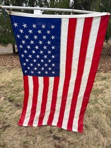 Flag Banner - Patriotic Red & White Stripes with Blue Field