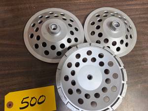 (3) 7 Diamond Cup Wheels with Hub...