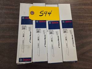 (4) Assorted 25 pks. Bosch 9 Recip...