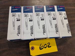 (5) Assorted 5 pks. Bosch 6 Recipr...
