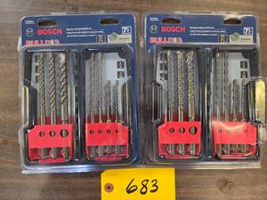(2) Bosch 7 pc. SDS Plus Carbide Dr...