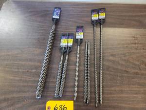 (8) Assorted Bosch SDS Plus Full He...