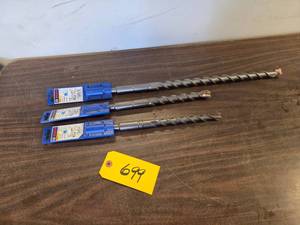 (3) Bosch Spline Carbide Drill Bits...