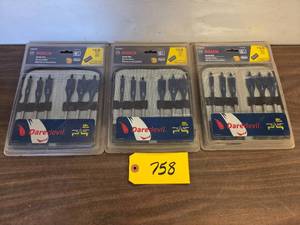 (3) Bosch Daredevil Spade Drill Set...