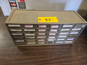 Parts Cabinet with Assorted Bits...