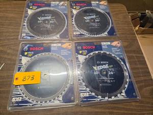 (4) Bosch 10 Carbide Tipped Saw Bl...