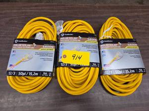 (3) Heavy Duty Extension Cords, 12...
