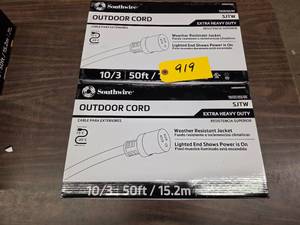 (2) Heavy Duty Extension Cords, 10...