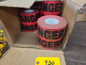 (7) Rolls Red Danger Tape, 3x1000...
