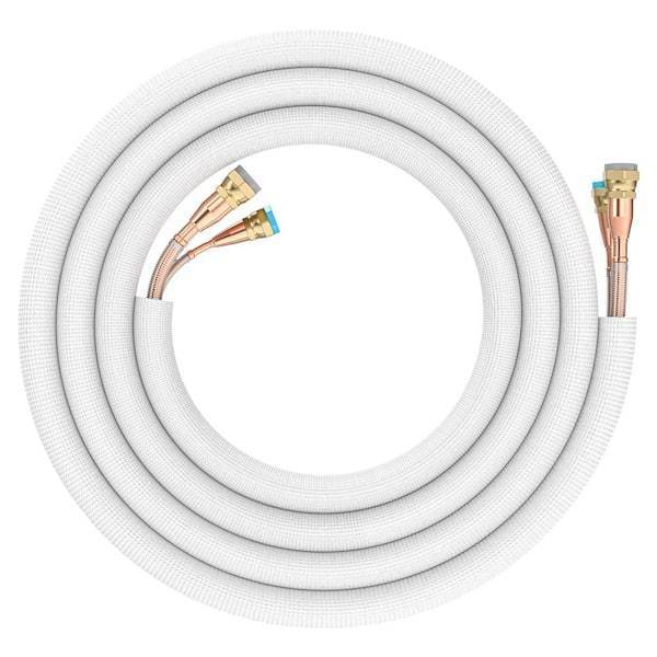 MRCOOL 25 ft. Pre-Charged 14 in. x 38 in. No-Vac QuickConnect Line Set R454B for 5th Gen DIY Mini-Split Systems
