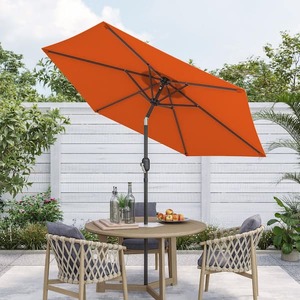 Sonkuki 7.5 ft. Patio Market Crank and Tilt Umbrellas, Table Umbrellas,UV-Resistant Canopy in Orange