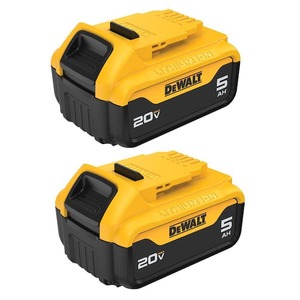 DEWALT 20V MAX Lithium-Ion 5.0Ah Battery (2-Pack)