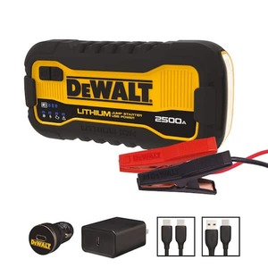 DEWALT 2500 Peak Amp Lithium Jump Starter with USB Power Bank