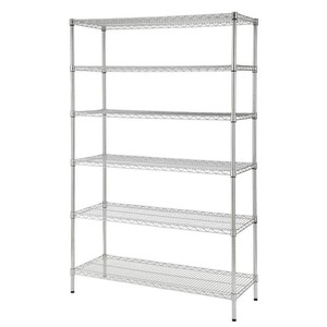 HDX 6-Tier Commercial Grade Heavy Duty Steel Wire Shelving Unit in Chrome (48 in. W x 72 in. H x 24 in. D)