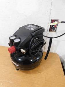 Husky 3 Gal. 120 PSI Portable Electric Oil-Free Light Duty Pancake Air Compressor with Fold Down Handle and 1-Quick Coupler