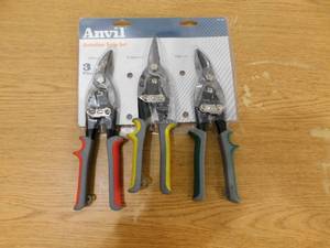 Anvil Straight, Left, and Right Cut Aviation Snip Set (3-Piece)