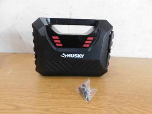 Husky 12120-Volt ACDC Portable Quick Flow Air Compressor Air Pump Inflator with Digital Pressure Gauge and Auto Shut Off