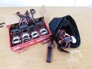 Husky 12 ft. x 1 in. Ratchet Tie-Down Straps with S-Hook (4-Pack)