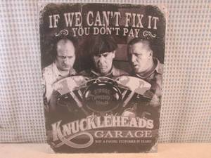 (EC1) Knuckleheads Garage Tin Sign ...