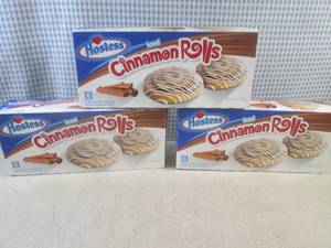 (B-3) 3 Boxes of Hostess Iced Cinna...