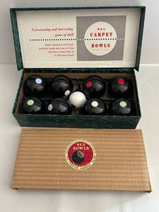 B&A Bowls Carpet Bowls - The Indoor Carpet Game (Lot of 9)