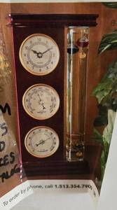 G. Galileo Weather Station - Clock, Barometer, Hygrometer & Galileo Thermometer - NEW
