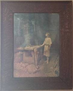 Christ in the Workshop - Print of Painting by Sister Memoria Gaspard