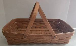 Longaberger Medium Gathering Basket with Handles - Handwoven USA