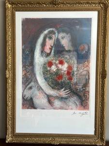 Marc Chagall - Marriage Ltd Ed Print, Facsimile Signed, 29 12 x 42 in