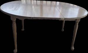 Vintage Ethan Allen Dining Table - Formica Top with 1 Leaf
