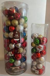 Enchanted Forest 108 Shatterproof Ornaments - Assorted Christmas Ball Set