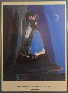 Marc Chagall Les Amants sur le Toit - Framed Poster, 1927