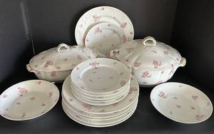 Haviland Limoges Pink Flower Pattern 18-Piece Dinnerware Set