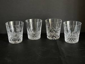 Waterford Crystal Lowball Glasses - Set of 4, Assorted Cut Patterns