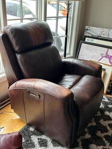 Linden Power Recliner - Dark Brown Leather