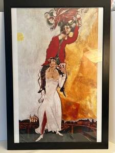 Marc Chagall Double Portrait with Wine Glass Framed Print 27x39