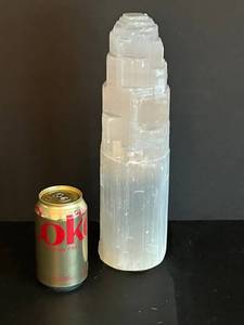 Selenite Crystal Tower - 14in Tall Natural Gypsum Decor Stone