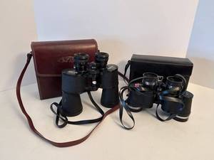 SEARS Binoculars Lot of 2 Model 2531 Wide-Angle & Binolux 7x35 Coated