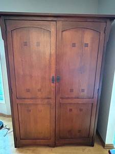 Stickley Mission Style Armoire Desk - 71in Tall, 46in W x 27in D