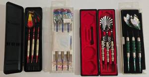 4 Sets of Darts - Soft Tip & Steel Tip Darts in Protective Cases