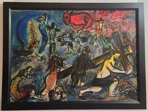 Framed Marc Chagall Dposition de Croix Reproduction Canvas Print