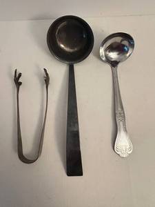 Lot of Silver-plated Serving Pieces Reed & Barton Spoon of Comfort - Silver Plate Ladles & Birds Feet Tongs