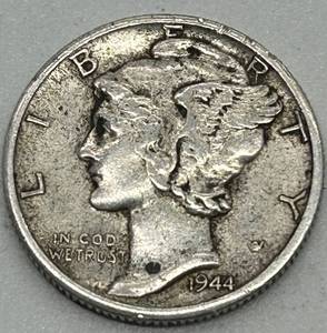 1944 Mercury Dime - Error In COD We Trust (D Mint) 90% Silver