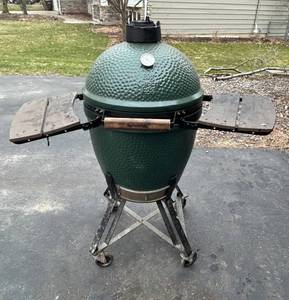 Big Green Egg Ceramic Kamado Grill Large with Side Tables & Cart