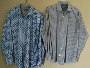 Bugatchi Classic Fit Dress Shirts XXL (Lot of 2)